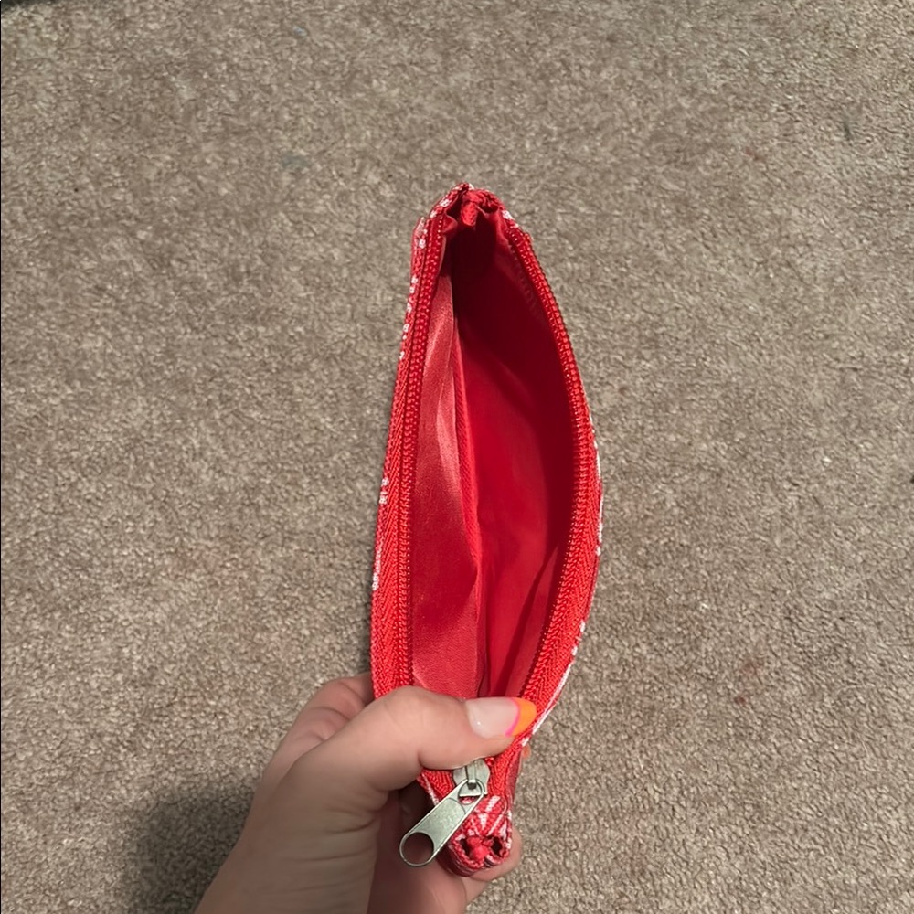 Red Patterned Pouch - Picture 3 of 3